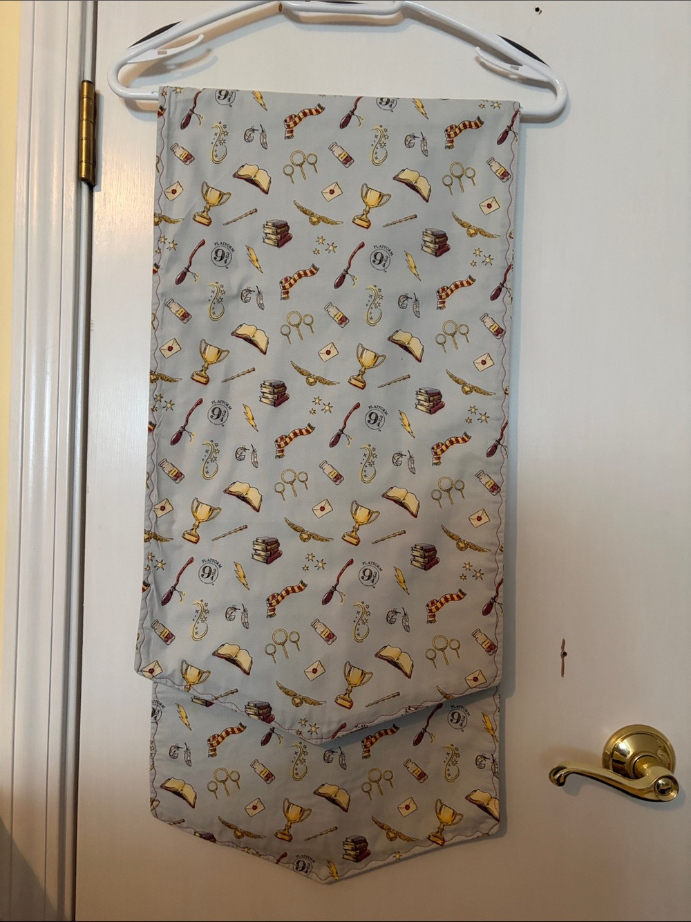 Light Gray Magical Motif Table Runner